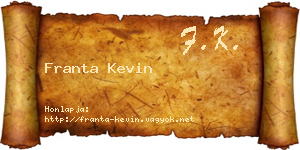Franta Kevin névjegykártya