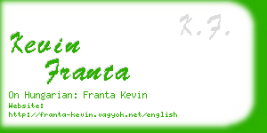 kevin franta business card